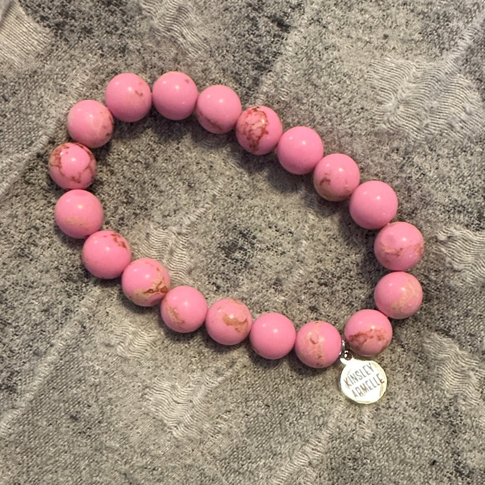 Kinsley Armelle Pink Beaded Bracelet